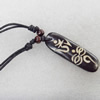 Tibetan Yak Bone Necklace，53x17mm，Sold by Dozen