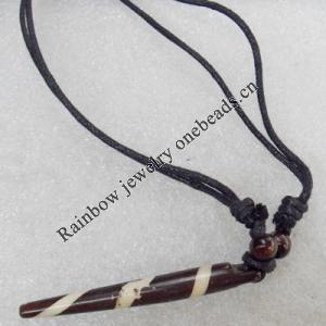 Tibetan Yak Bone Necklace，70x60mm，Sold by Dozen