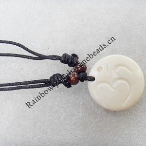 Tibetan Yak Bone Necklace，29mm，Sold by Dozen