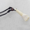 Tibetan Yak Bone Necklace，17x50mm，Sold by Dozen