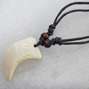 Tibetan Yak Bone Necklace，18x38mm，Sold by Dozen