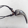 Tibetan Yak Bone Necklace，21x47mm，Sold by Dozen