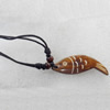 Tibetan Yak Bone Necklace，18x56mm，Sold by Dozen