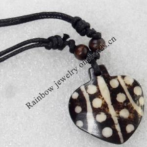 Tibetan Yak Bone Necklace，28x32mm，Sold by Dozen