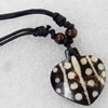 Tibetan Yak Bone Necklace，28x32mm，Sold by Dozen