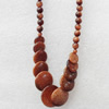 Gold Sand Stone Necklace，Flat Round，10-20mm, Sold per 17.7Inch Strand
