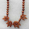 Gold Sand Stone Necklace，Round:6mm, Sold per 17.7Inch Strand