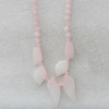 Rose Quartz Necklace，Round:6mm, Sold per 17.7Inch Strand