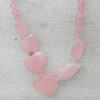 Rose Quartz Necklace，Round:6mm, Sold per 17.7Inch Strand