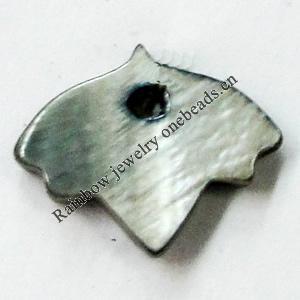Shell Pendant, 12x14mm, Hole:Approx 1.5mm, Sold by Bag