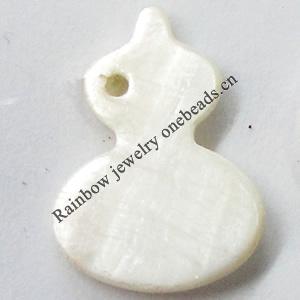 Shell Pendant, 15x20mm, Hole:Approx 1mm, Sold by Bag
