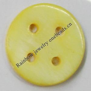 Shell Button, 20mm, Hole:Approx 2mm, Sold by Bag