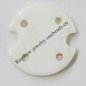 Shell Button, 20x21mm, Hole:Approx 2mm, Sold by Bag