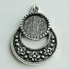 Zinc Alloy Cabochon Settings, 27x19mm Hole:2mm, Sold by Bag