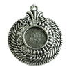 Zinc Alloy Cabochon Settings, 31x26mm Hole:2mm, Sold by Bag
