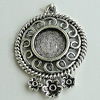 Zinc Alloy Cabochon Settings, 31x24mm Hole:2mm, Sold by Bag