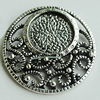 Zinc Alloy Cabochon Settings, Flat Round 25mm Hole:2mm, Sold by Bag