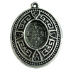 Zinc Alloy Cabochon Settings, Flat Oval 34x24mm, Sold by Bag