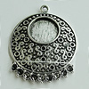 Zinc Alloy Cabochon Settings, 37x29mm Hole:2mm, Sold by Bag