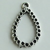 Pendant Setting Zinc Alloy Jewelry Findings Lead-free, Teardrop 23x13mm Hole:2mm, Sold by Bag
