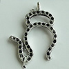 Pendant Setting Zinc Alloy Jewelry Findings Lead-free, 23x17mm Hole:2mm, Sold by Bag