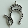 Pendant Setting Zinc Alloy Jewelry Findings Lead-free, 23x17mm Hole:2mm, Sold by Bag