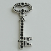 Pendant Setting Zinc Alloy Jewelry Findings Lead-free, Key 31x13mm, Sold by Bag