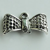 Pendant Setting Zinc Alloy Jewelry Findings Lead-free, Bowknot 21x11mm Hole:2mm, Sold by Bag