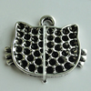 Pendant Setting Zinc Alloy Jewelry Findings Lead-free, Cat 23x19mm Hole:2.5mm, Sold by Bag