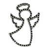 Pendant Setting Zinc Alloy Jewelry Findings Lead-free, 34x23mm Hole:2mm, Sold by Bag