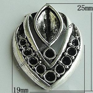 Pendant Setting Zinc Alloy Jewelry Findings Lead-free, 25x19mm, Sold by Bag