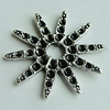 Pendant Setting Zinc Alloy Jewelry Findings Lead-free, Flower 31mm Hole:5.5mm, Sold by Bag