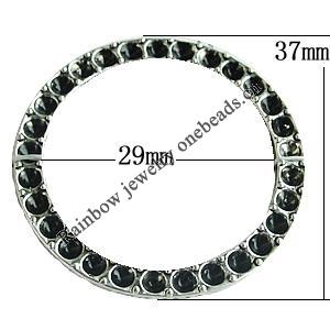 Pendant Setting Zinc Alloy Jewelry Findings Lead-free, Donut O:37mm, I:29mm, Sold by Bag