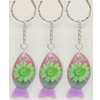 Key Chain Resin with Inner Flower Pendant, 30x70mm, Length Approx 14cm, Sold by PC