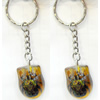 Key Chain Resin with Inner Insect Pendant, 25x35mm, Length Approx 10cm, Sold by PC