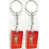 Key Chain Resin with Inner Insect Pendant, 25x40x15mm, Length Approx 11cm, Sold by PC