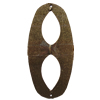 Iron Jewelry Finding Connectors/links Lead-free, Flat Oval 35x92mm Hole:2mm, Sold by Bag