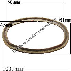 Iron Jewelry Finding Connectors/links Lead-free, Donut O:100.5x61mm I:93x45mm, Sold by Bag