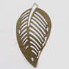 Iron Jewelry Finding Pendant Lead-free, Leaf 29x53mm, Sold by Bag