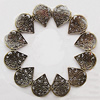 Iron Jewelry Finding Beads Lead-free, Flower O:50mm, I:25mm, Sold by Bag