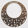 Iron Jewelry Finding Pendant Lead-free, Flat Round O:60mm, I:35mm, Sold by Bag