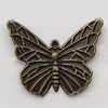 Iron Jewelry Finding Pendant Lead-free, Butterfly 20x17mm, Sold by Bag