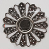 Iron Jewelry Finding Connectors/links Lead-free, Flower 65mm Hole:1mm, Sold by Bag