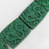 Cinnabar Beads, Rectangle, 20x25mm, Hole:Approx 2mm, Sold by PC