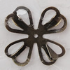 Iron Jewelry Finding Beads Lead-free, Flower 22mm Hole:1mm, Sold by Bag