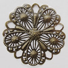 Iron Jewelry Finding Connectors/links Lead-free, Flower 49x47mm, Sold by Bag