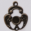 Iron Jewelry Finding Pendant Lead-free, 20x24mm Hole:1mm, Sold by Bag