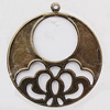 Iron Jewelry Finding Pendant Lead-free, 43mm Hole:2mm, Sold by Bag