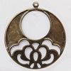 Iron Jewelry Finding Pendant Lead-free, 43mm Hole:2mm, Sold by Bag