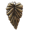 Iron Jewelry Finding Pendant Lead-free, Leaf 35x63mm Hole:3mm, Sold by Bag